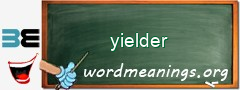 WordMeaning blackboard for yielder